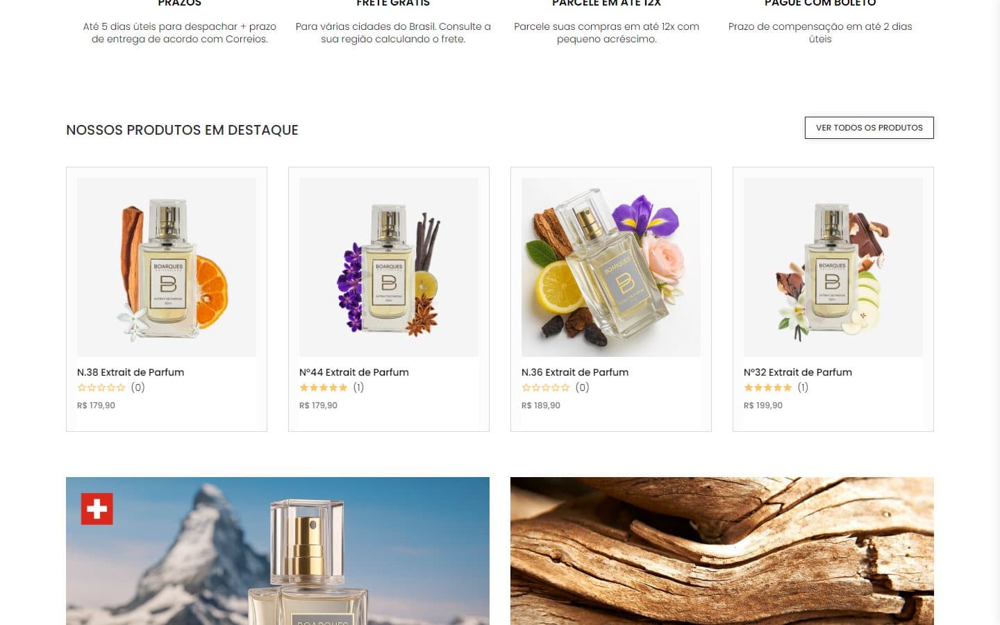 Produtos em destaque da Boarques