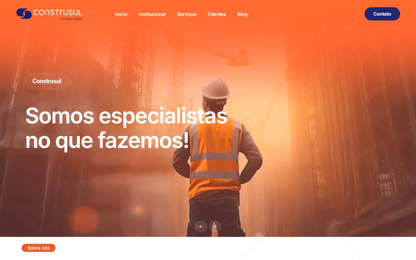 Página inicial da Construsul