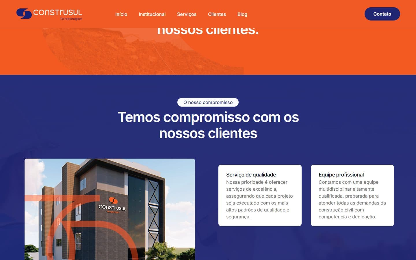 Seção de compromissos da Construsul