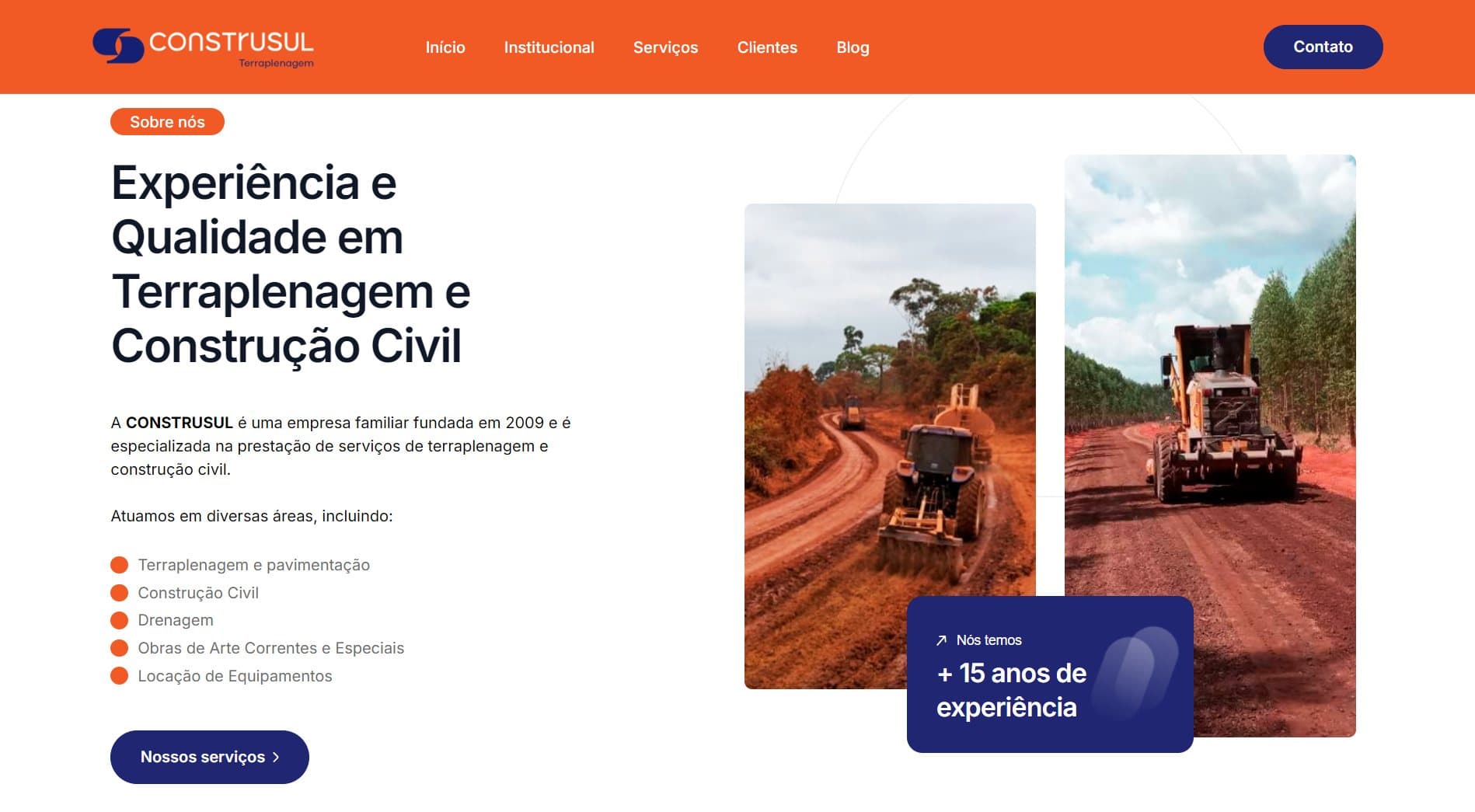 Página interna da Construsul