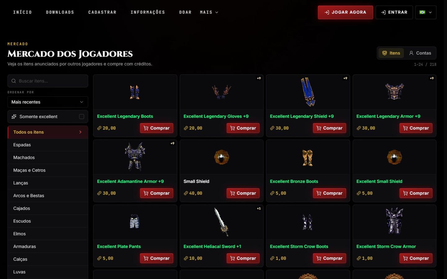 Mercado dos jogadores